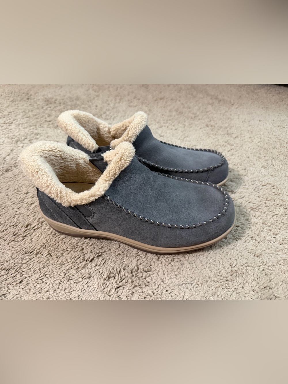 Orthofeet Lorin Hands-free Gray Slippers